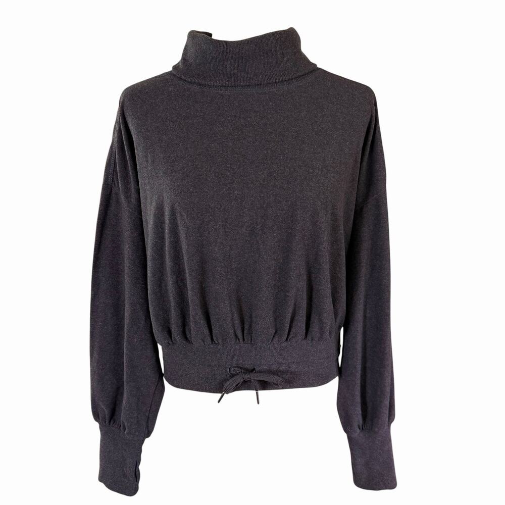 Sweaty Betty Melody Luxe Fleece Pullover 8 Black Womens Athleisure Athletic NWT